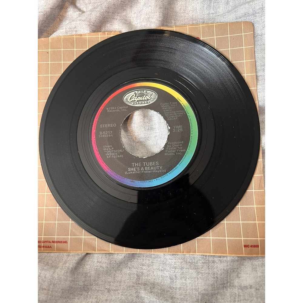 45~THE TUBES: "She's A Beauty / When You're Ready To Come" 1983 (VG+)